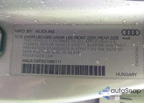 2016 Audi A3 1.8T Premium from USA, damaged, VIN WAUA7GFFXG1066111